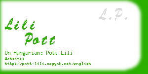 lili pott business card